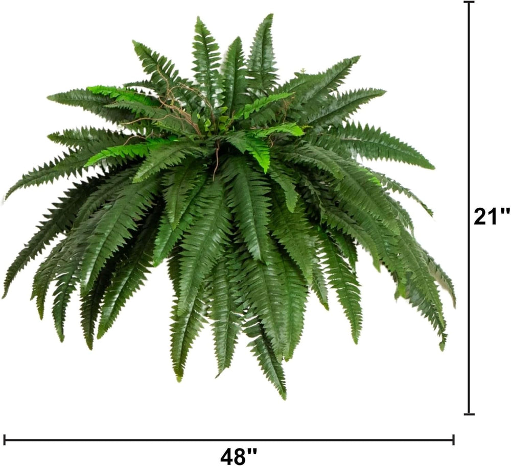 Nearly Natural 48in Boston Fern Artificial Plant, Large Hanging Fake Plant wi...