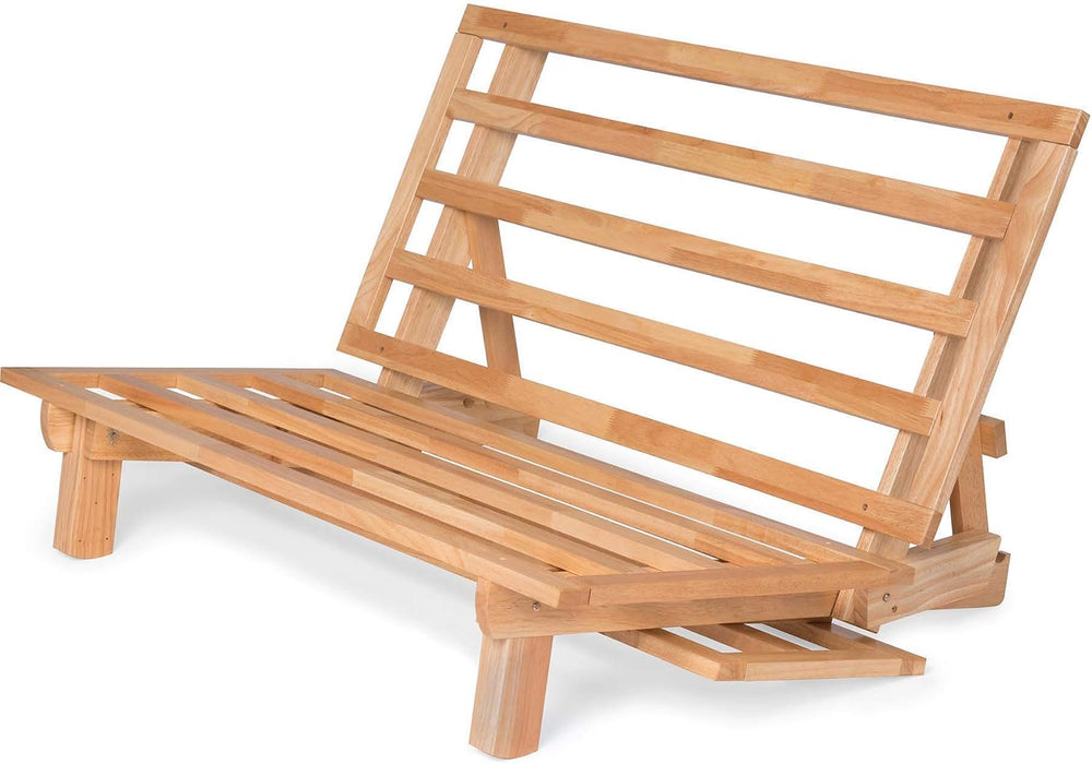 Nirvana Futons Tri-Fold Wood Futon Frame Full Size Sofa Bed Lounger - (Afford...