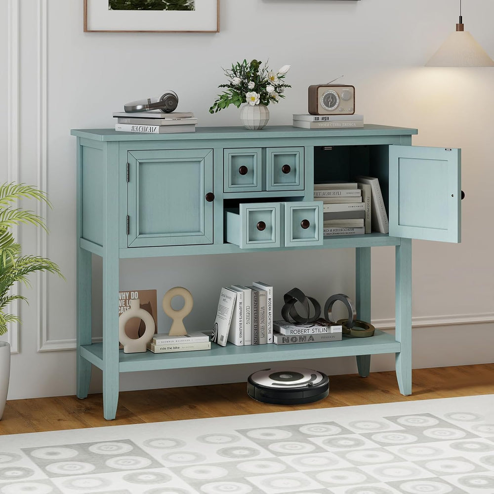Giantex Sideboard Buffet Cabinet with Storage, 42’’ Wood Credenza, Accent Cof...