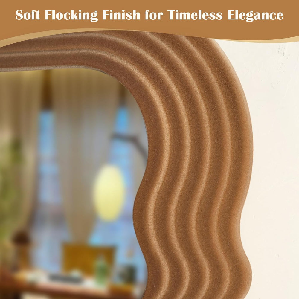 Arch Decorative Wall Mirror for Cozy Home Bedroom Decor,14x28,Brown