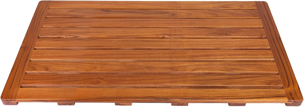 Utoplike Teak Bath Mat, Large Wood Shower Mats for Bathroom, 31.7 x17.9 in | ...