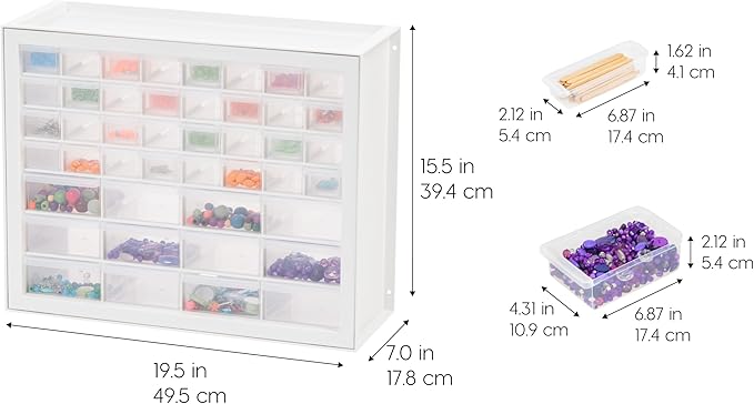 IRIS USA Small Parts Storage Cabinet, Made in USA, 44-Drawer Organizer