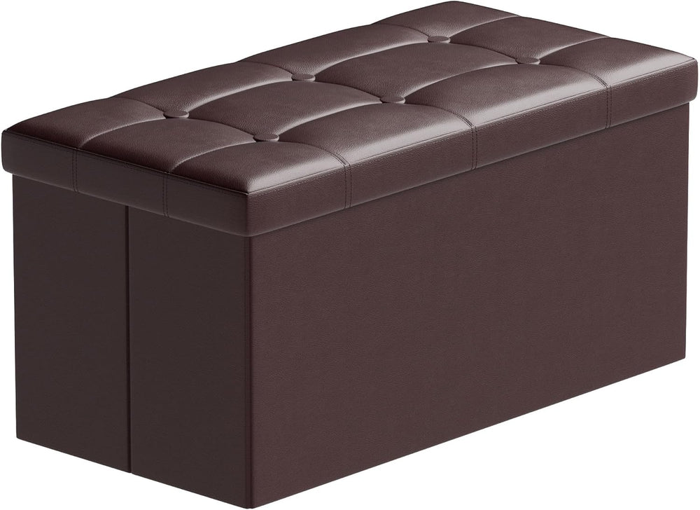 BRIAN & DANY 30 Inches Storage Ottoman Bench, Faux Leather Ottoman with S...