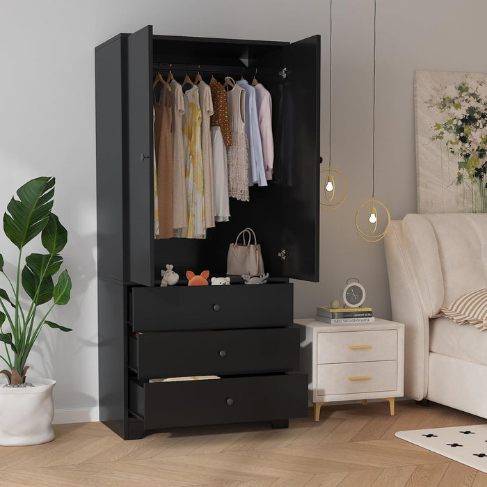 Garvee 71" Armoire Wardrobe Closet Bedroom Armoire Clothing Storage Cabinet