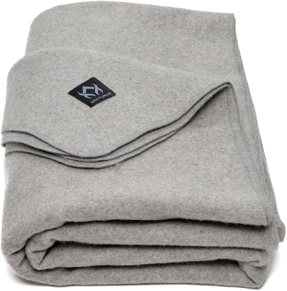 Arcturus Military Wool Blanket - Warm, Thick, Washable - Great for Outdoors, ...