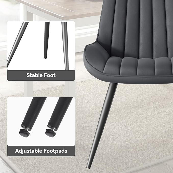 Modern Dining Chairs Set of 8,Upholstered Dining Room Chairs with Thick Cushi...