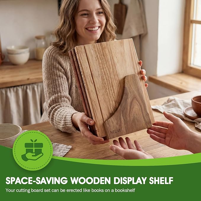 NEDVI Book Cutting Board Set