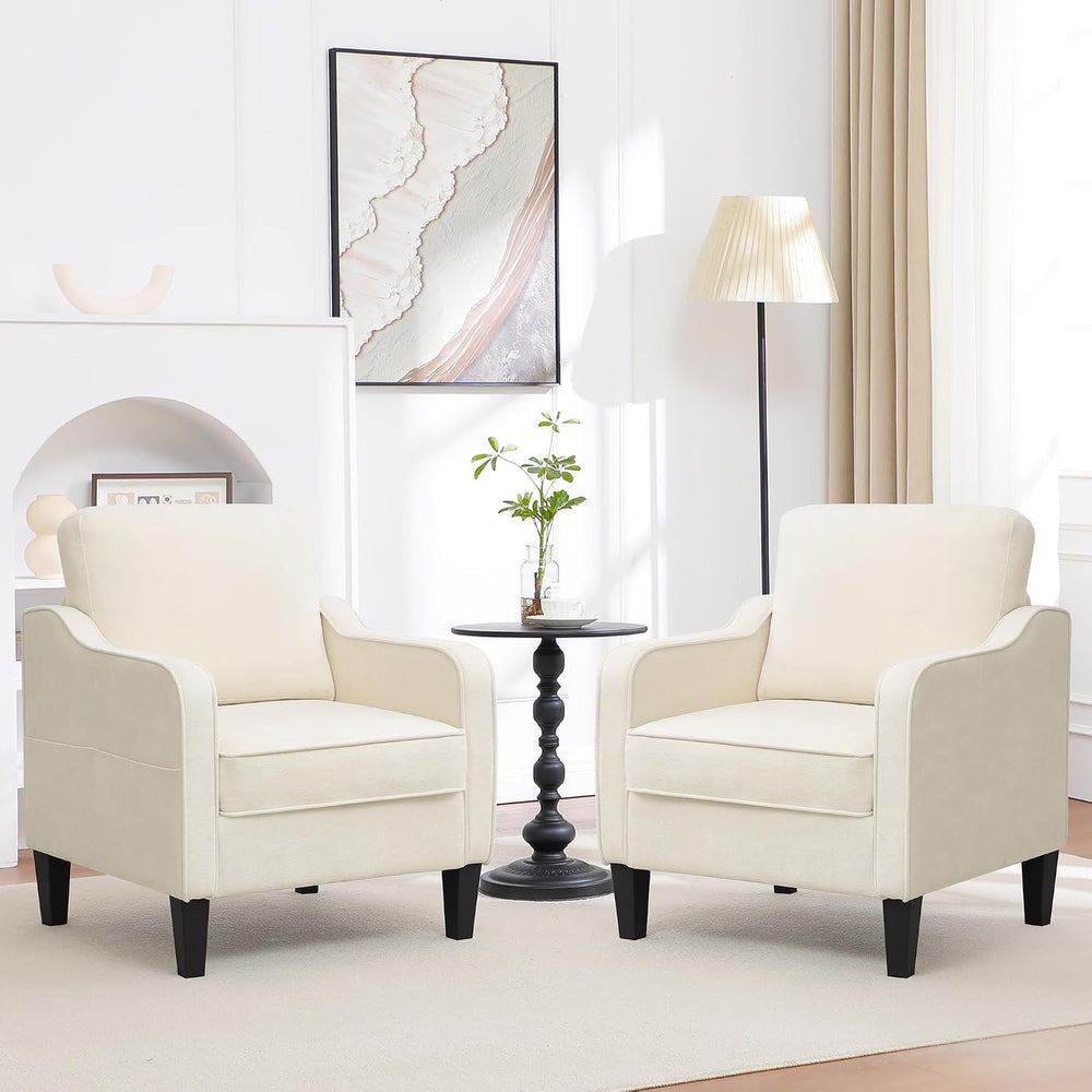 Accent Chair for Living Room, Mid Century Modern Reading Chair for Bedroom, U...