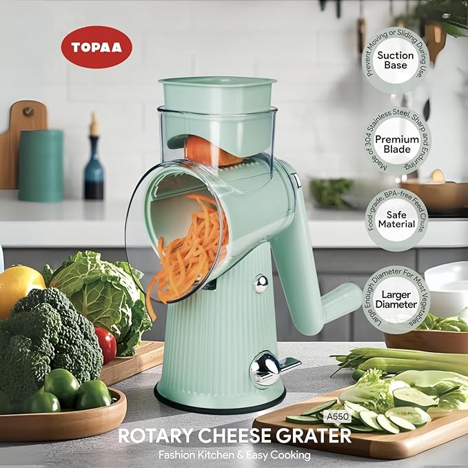 Rotary Cheese Grater with Handle