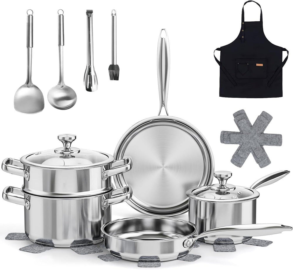 Meythway Pots and Pans Set Non Toxic, Kitchen Induction Cookware