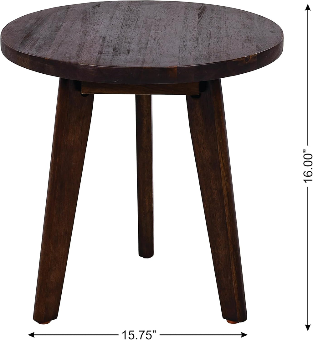 Christopher Knight Home Sante Round Outdoor Side Table, Acacia Wood Small Out...