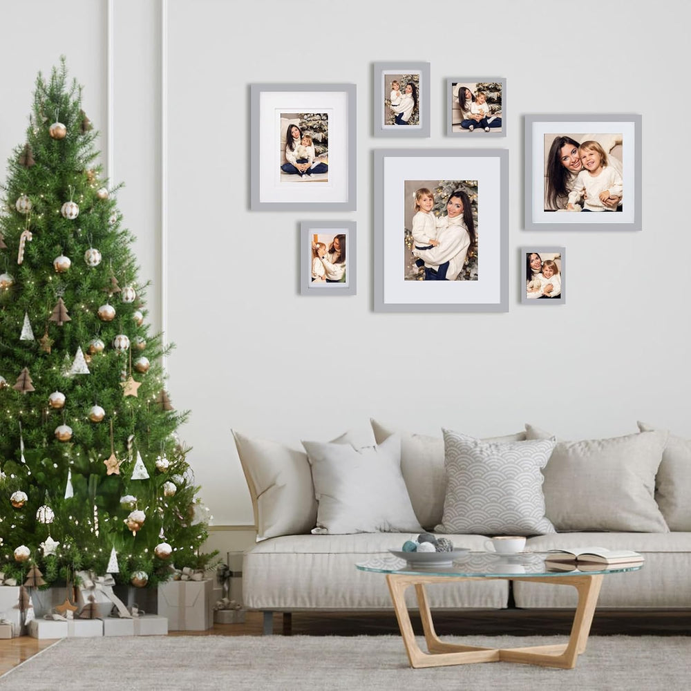 Egofine 11x14 Picture Frames, 4 Pack Display Pictures 5x7/8x10 with Mat or 11...