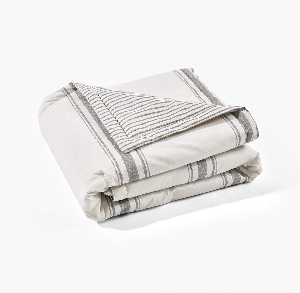 Lush Decor Farmhouse Stripe Reversible Throw, Single, 50" W x 60" L...