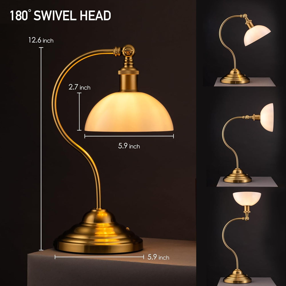 O'Bright Bankers - Cordless LED Table Lamp, Battery-Operated, Rechargeabl...