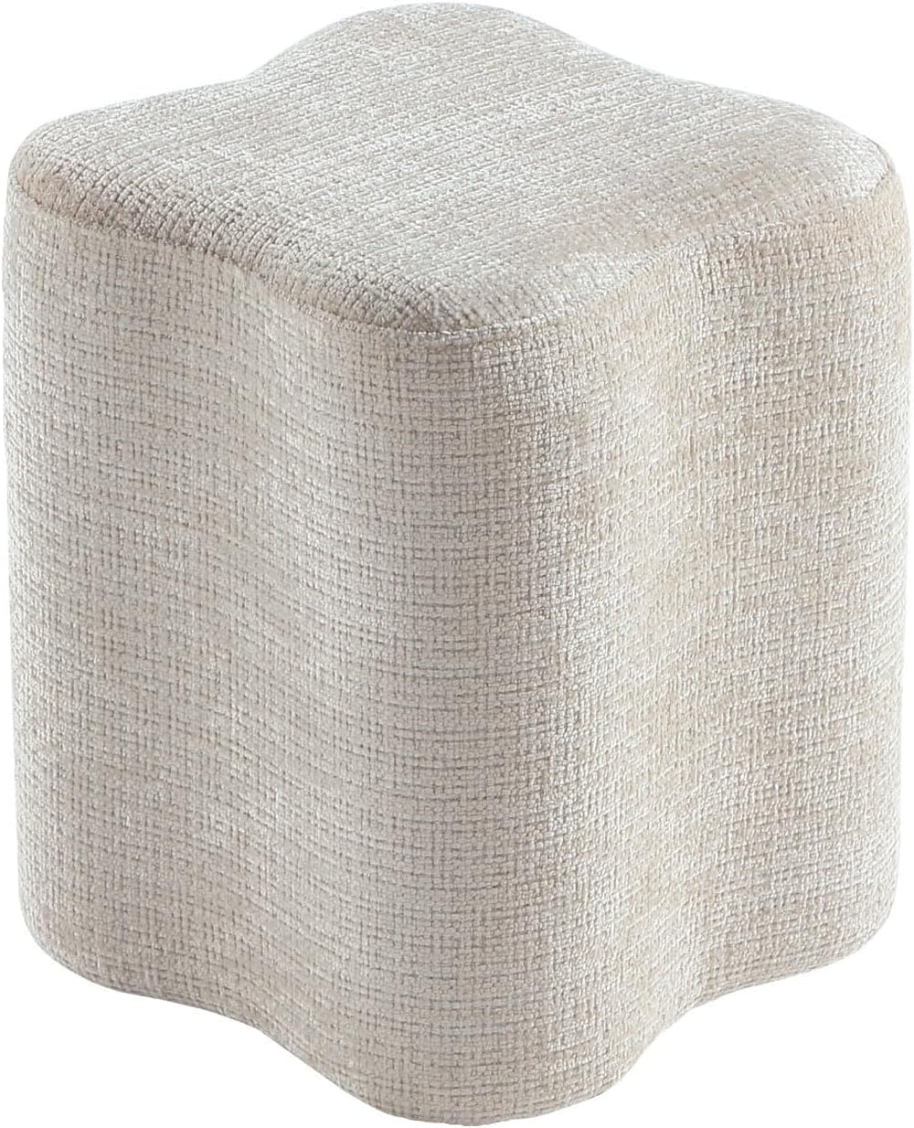Get Set Style 14.4 Inch Flowers Shaped Ottoman,Modern Chenille Ottoman Vanity...