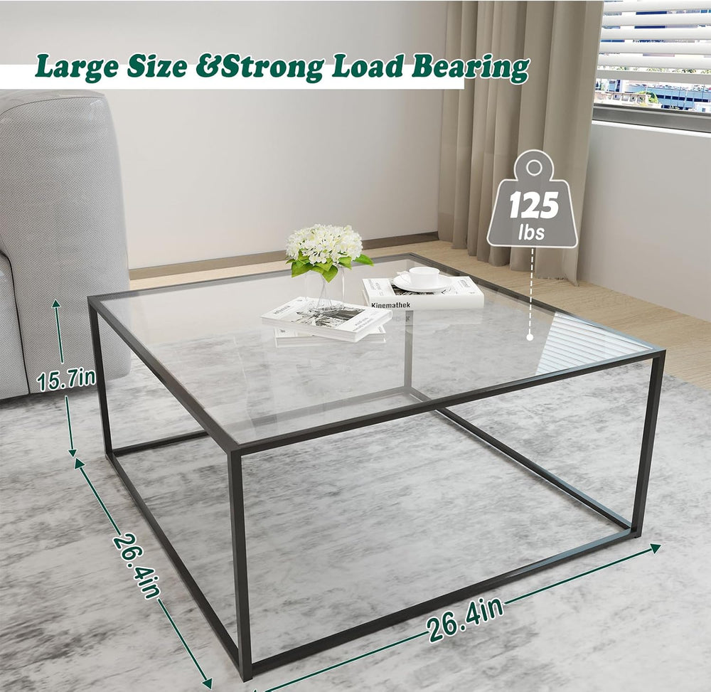 Glass Coffee Table Modern Center Table,Minimalist Coffee Table Sofa Side Tea ...