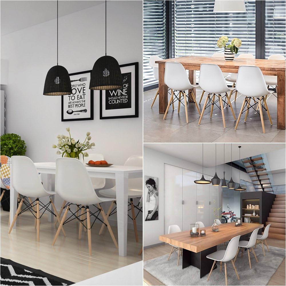 Furmax Modern Style Dining Chair Mid Century Modern DSW Chair, Shell Lounge P...