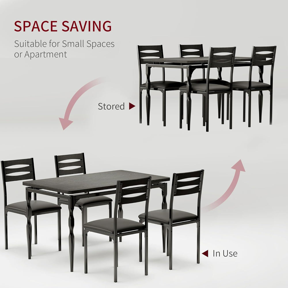 Garvee 5 Piecs Dining Table Set, Farmhouse Style Dining Table and Chairs Set ...