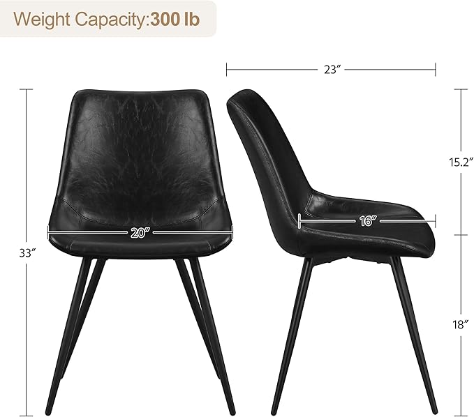 Yaheetech Dining Chairs Set of 4 Modern Upholstered Dining Room Chairs with F...