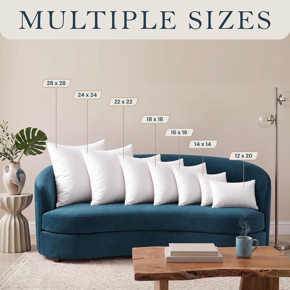 Utopia Bedding Throw Pillows (Set of 4, White) – 20 x 20 Inches Down Alternat...