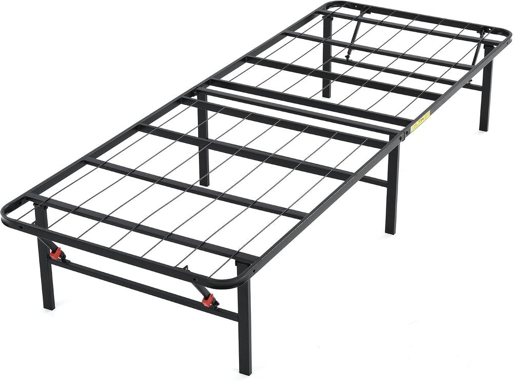 Hercules 14 Inch Folding Metal Bed Frame & Mattress Foundation, Twin Size