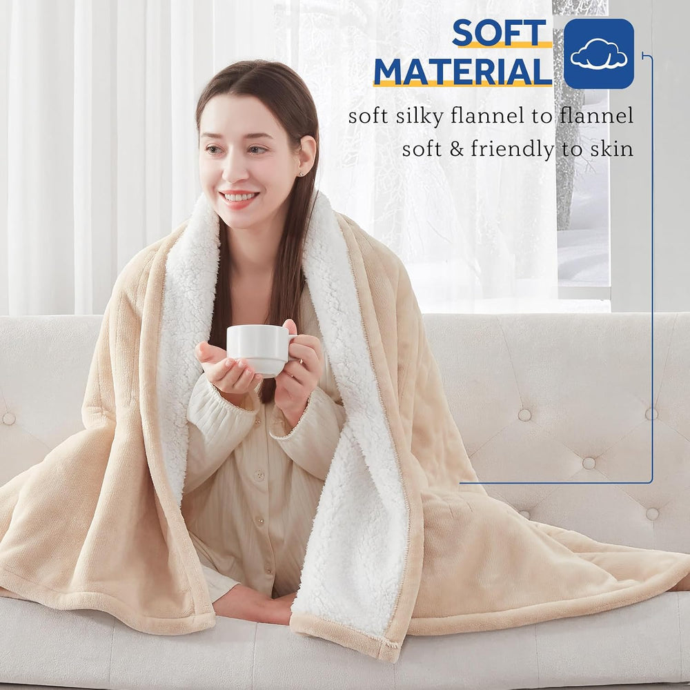 Sealy Electric Blanket Queen Size Heated Dual Control Auto Shutoff 84"x9...