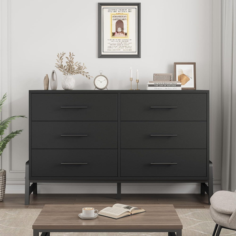 Garvee 6 Dresser for Bedroom, 52 in Wide Drawer with Large Storage Space, Fre...