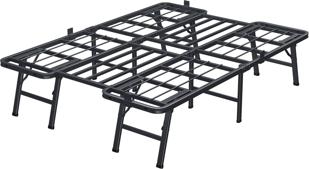VIPSHOW 14 Inch Full Metal Folding Bed Frame,Tool-Free Assembly Platform