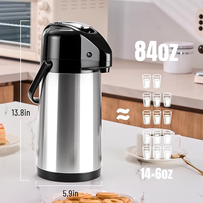 PARACITY Upgraded Airpot Coffee Carafe