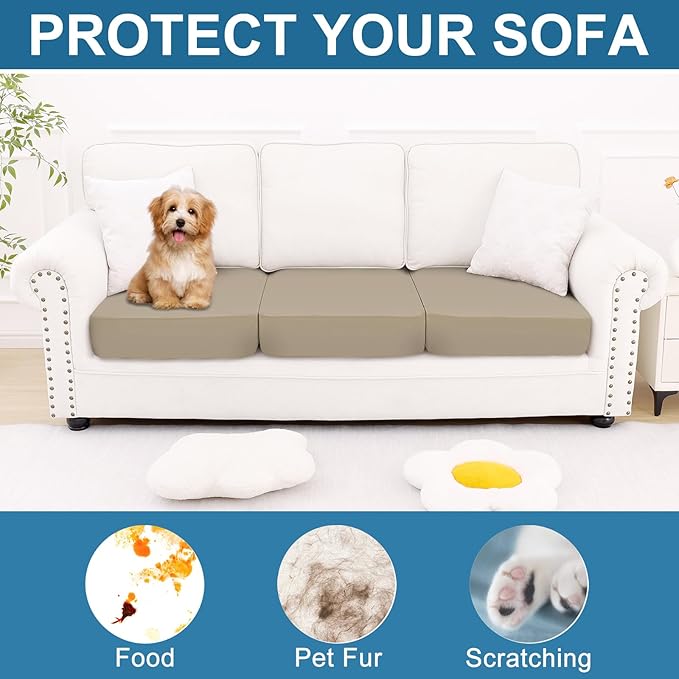 Smiry Printed Couch Cushion Covers, Stretch Soft Couch Covers