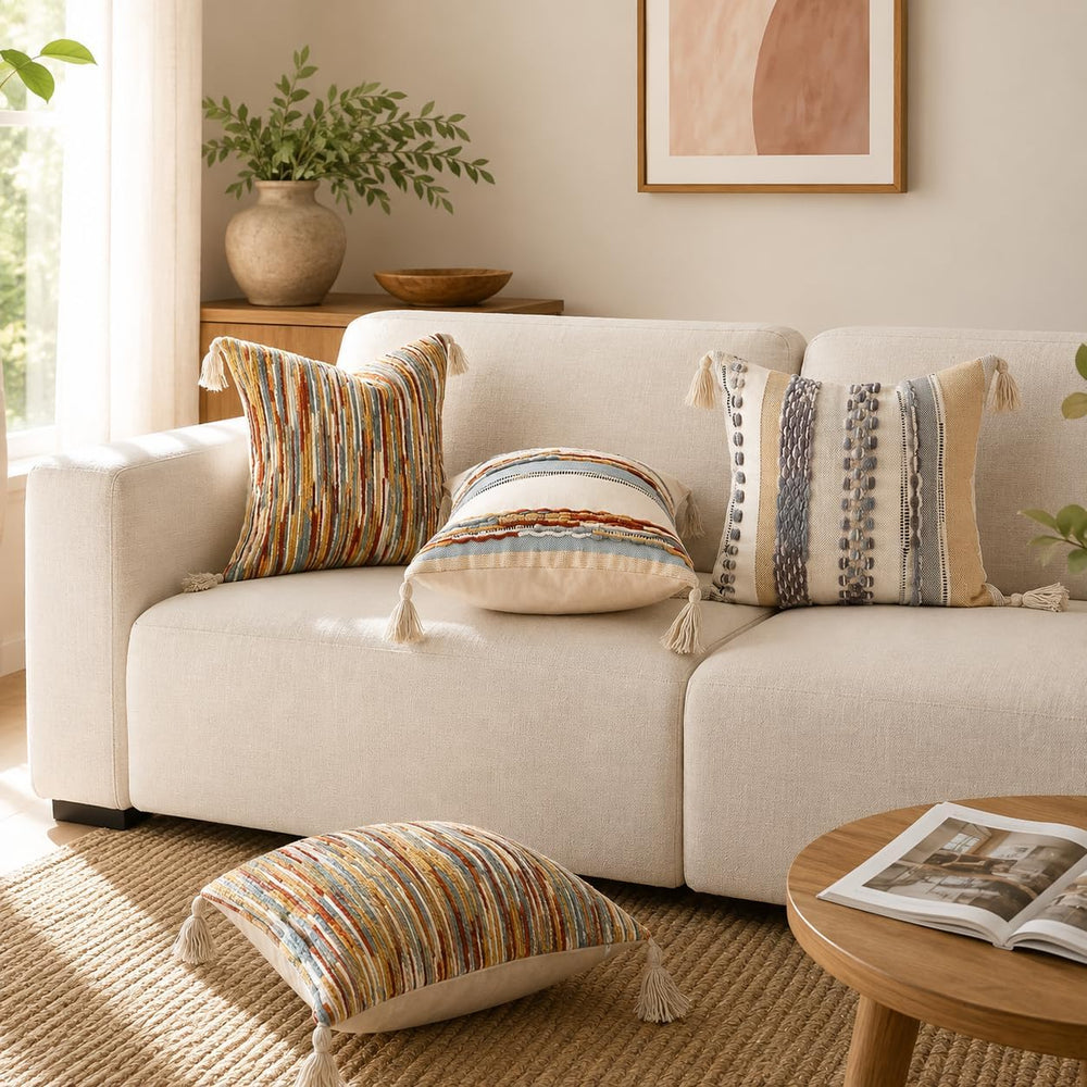 decorUhome Rust Throw Pillow Covers 18x18 Set of 2