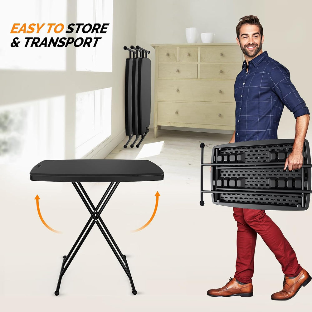 VINGLI 30" Small Folding Table Portable, Laptop TV Tray, Camping Table |...