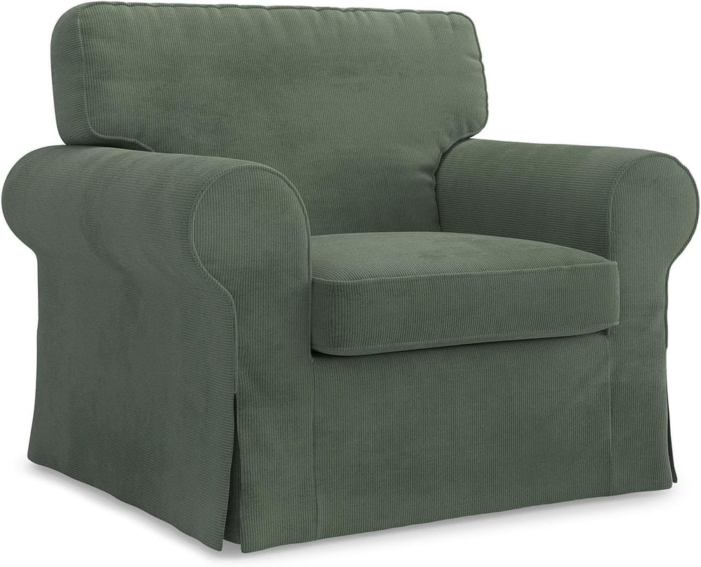 MASTERS OF COVERS Corduroy Ektorp Armchair Cover for The IKEA Ektorp Chair Sl...