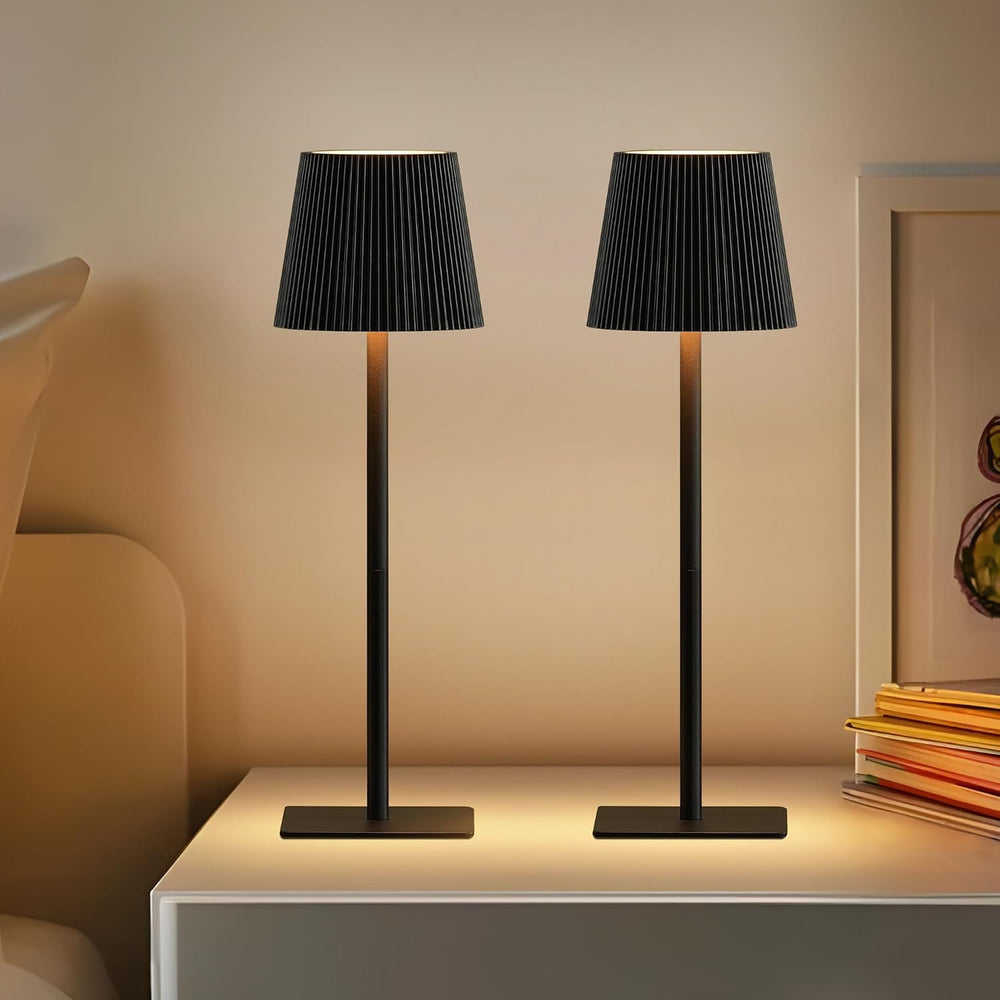 LUTEC 4 Pack Cordless Table Lamp,6000mAh Rechargeable Battery Operated Desk L...