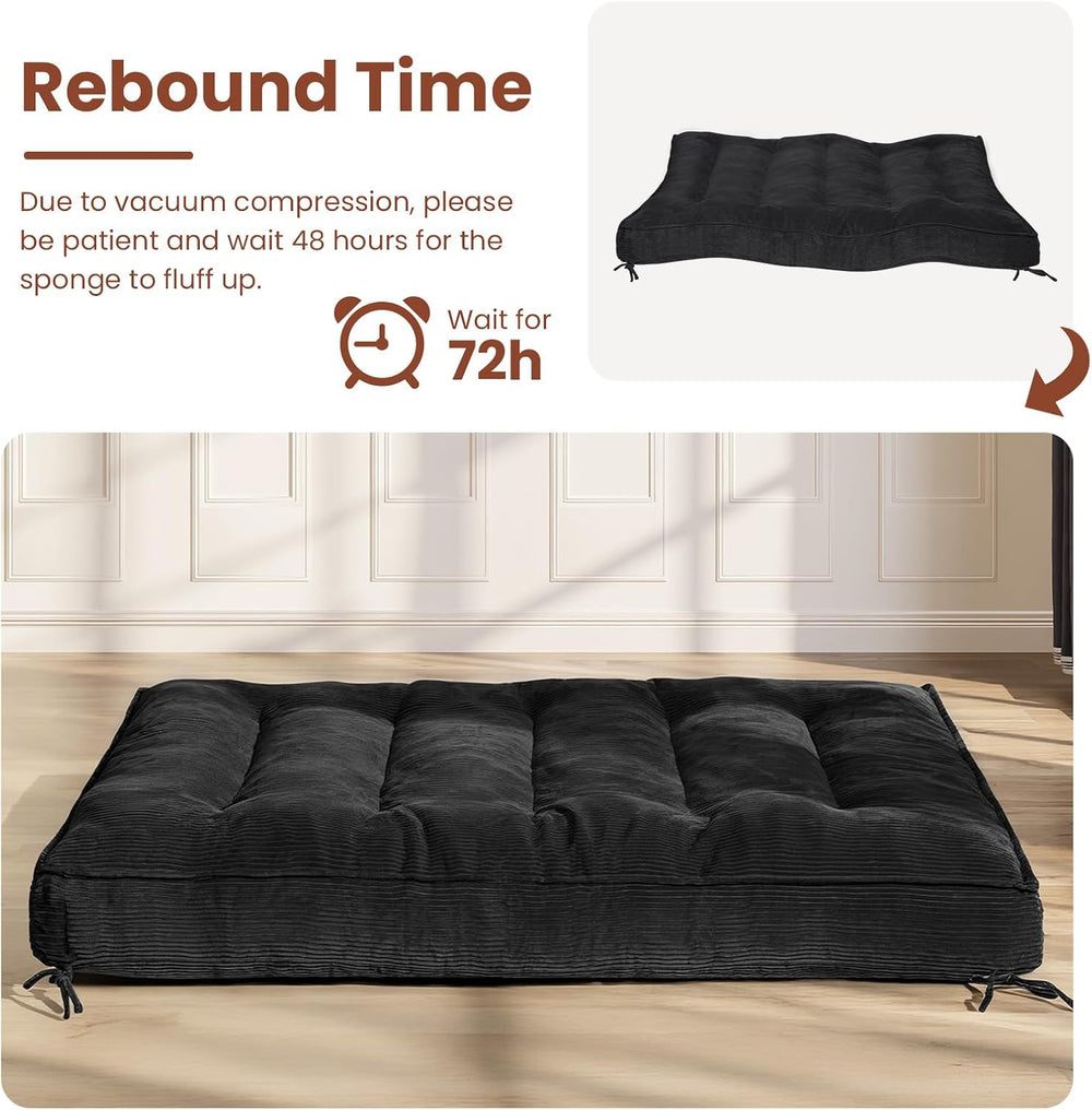 8" Futon Mattress Queen Size,Futons Sofa Couch Bed with Straps, Thick Co...