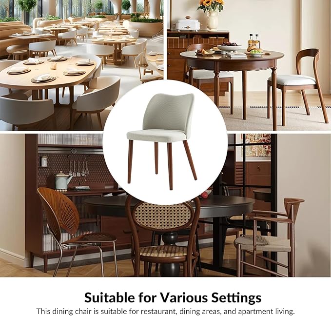 Dining Chairs Set of 6, Upholstered Kitchen Dining Room Chair Set Morden Acce...