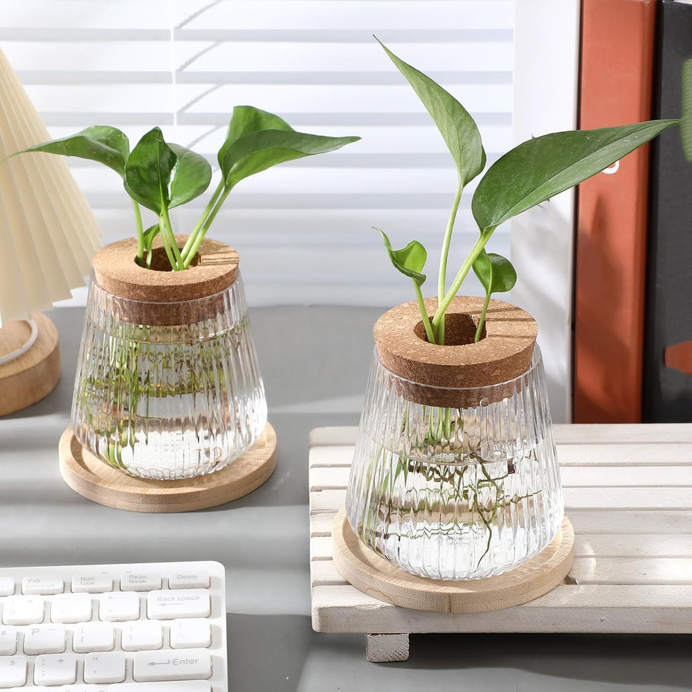 Baderke 12 Pack Propagation Vases for Plants, Vertical Grain Style
