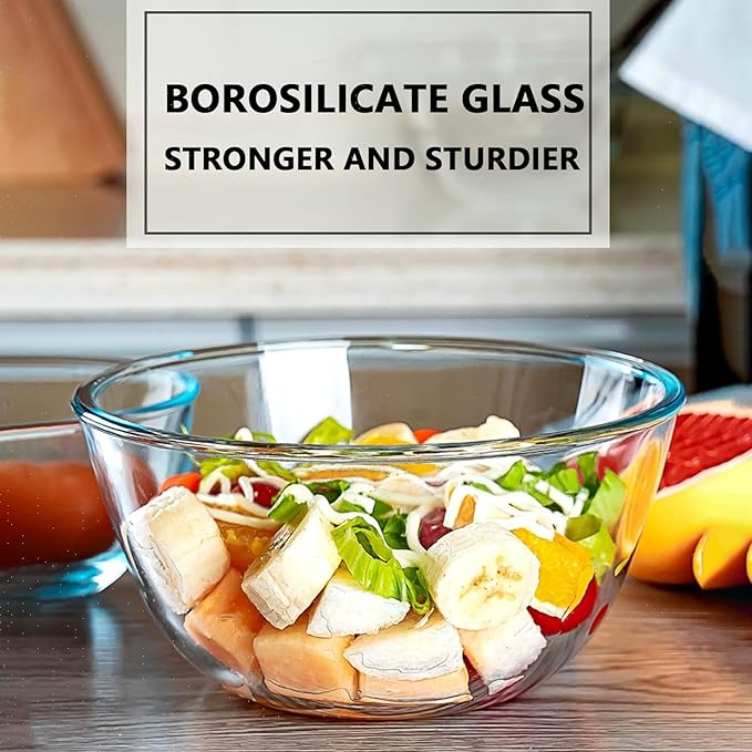 5 Quart Deep Big Glass Bowl