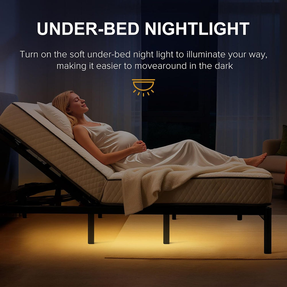 Anwick Queen Adjustable Bed Frame with Massage, Remote & USB Ports (Queen)