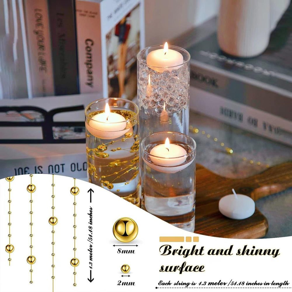 UDU 12 Set Glass Vases for Centerpieces with 24 White Floating Candles 80000 ...