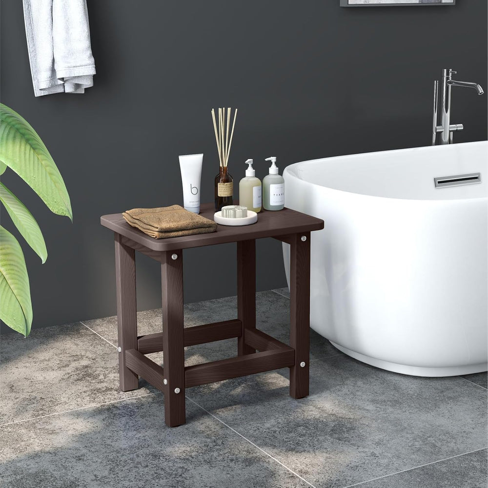 Weatherproof Outdoor Side Table, HDPE Small Outdoor Table for Adirondack, 16....