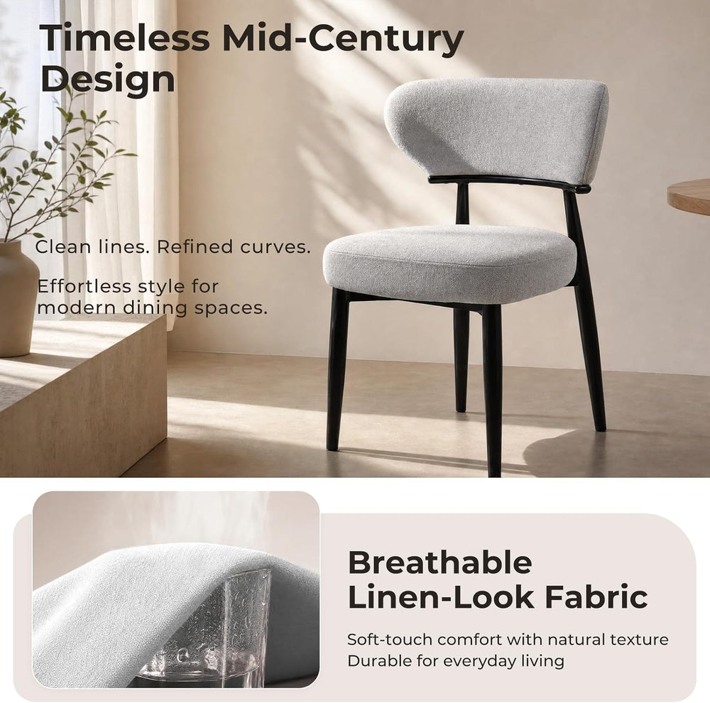 Dining Chairs Set of 4, Modern Upholstered Fabric Dining Chairs