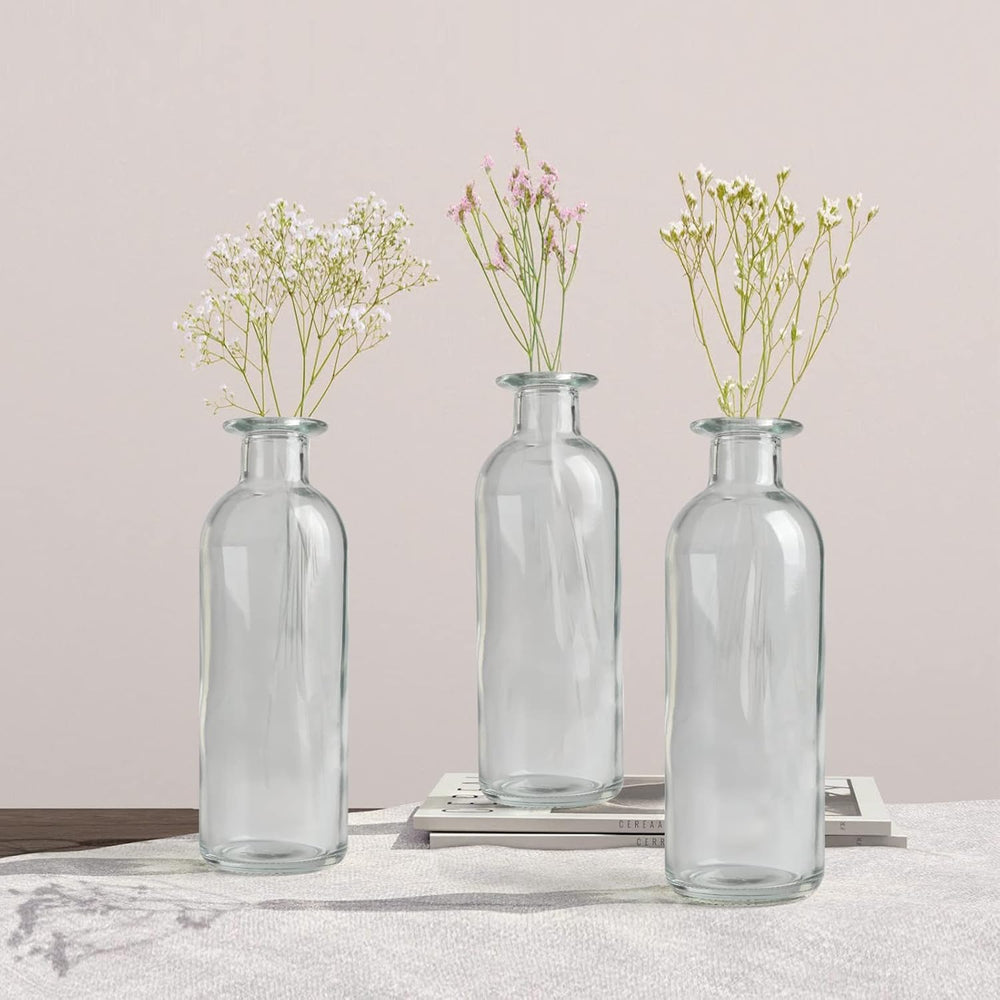 Clear Glass Bud Vase, 20 Pack 8 Oz Living Bud Vases, Small Vases for Flowers,...