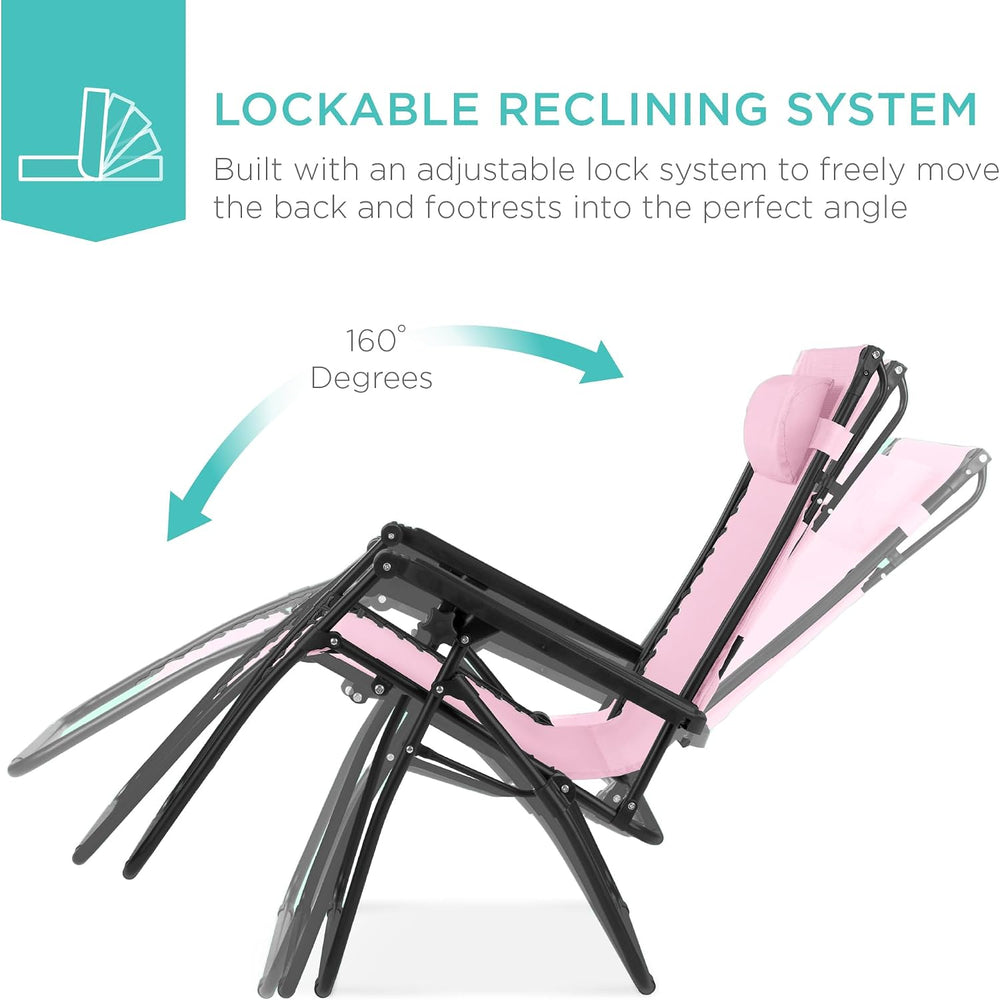 Best Choice Products Folding Zero Gravity Outdoor Recliner Patio Lounge Chair...