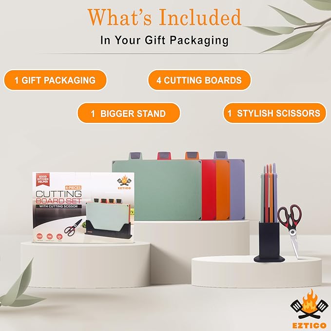 4-Piece Non-Toxic Cutting Board Set