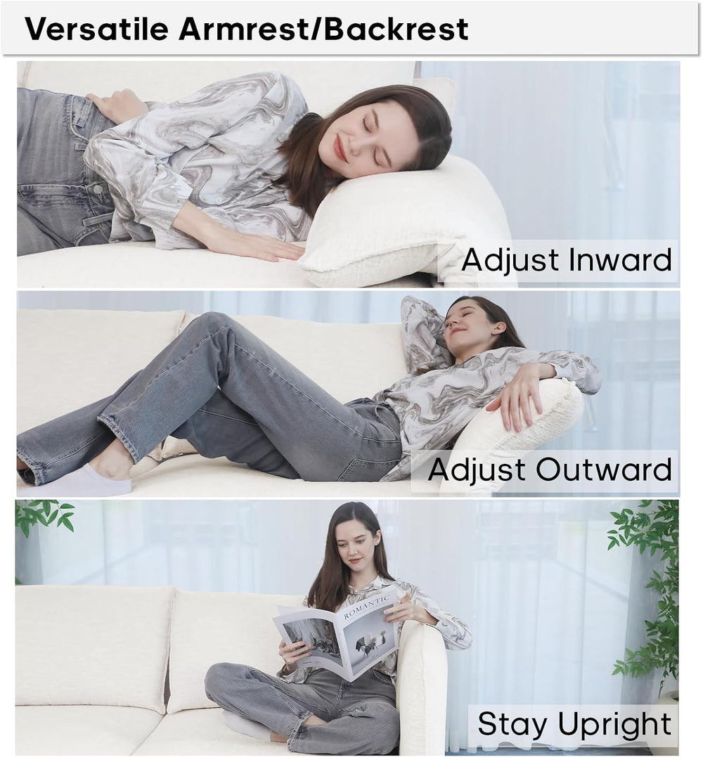 DreamDashio Chenille Armrest/Backrest Adjustable Angle for Modular Sectioanl ...