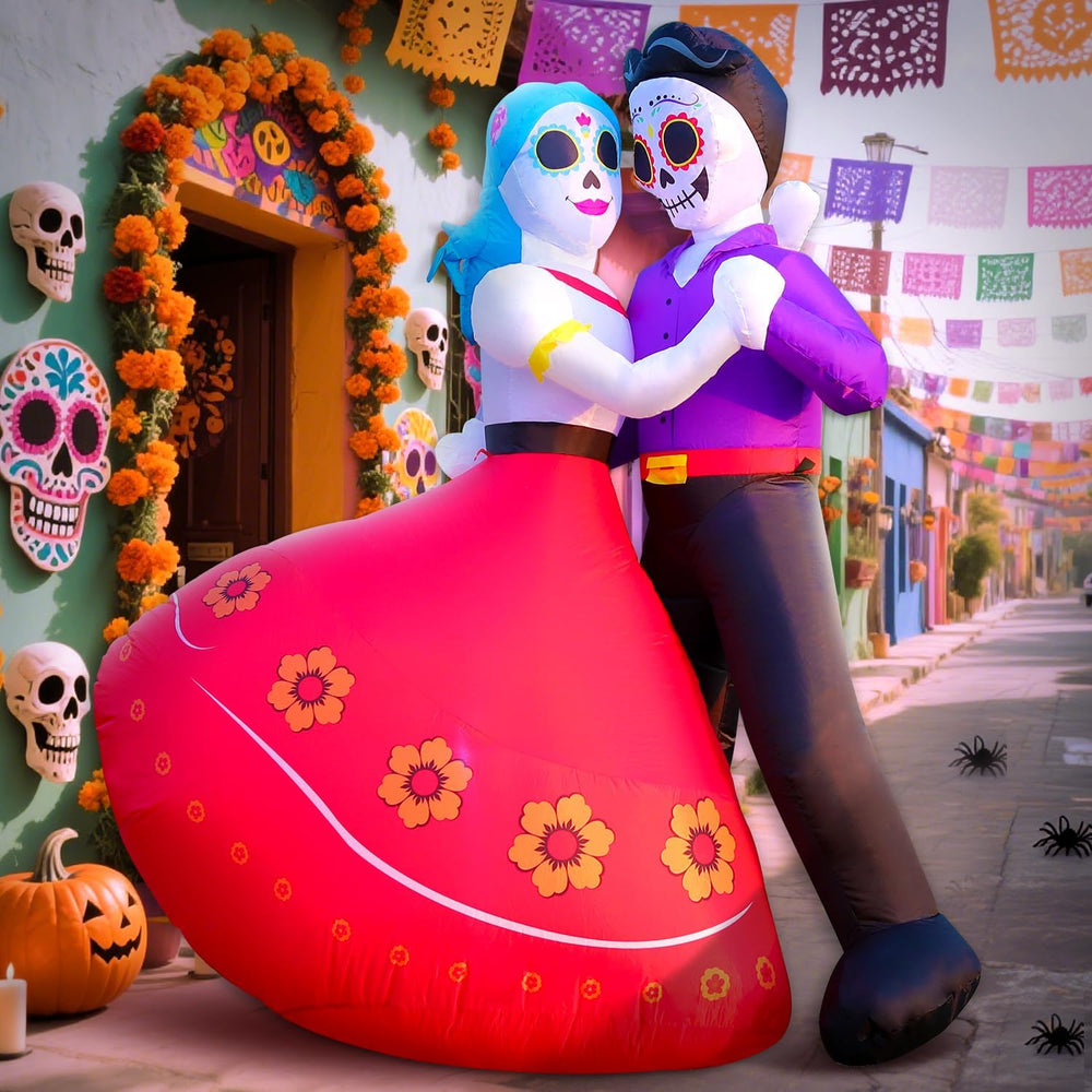 DomKom Halloween Inflatable Blow Up Decorations, Dia de Los Muertos 6FT Day o...