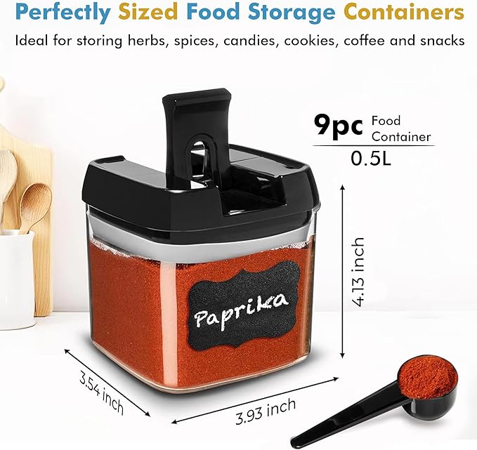 Shazo 9 PC Airtight Food Storage Containers