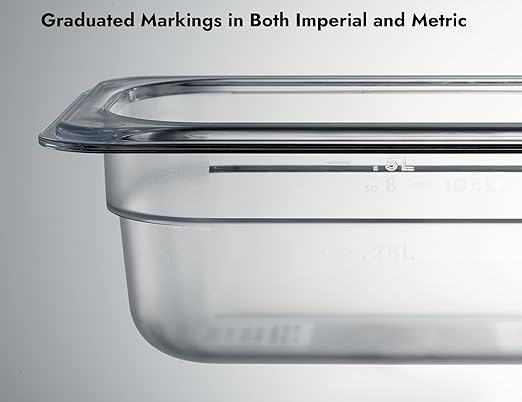 CURTA 6-Pack 1/2 Size 2.5" Deep NSF Polycarbonate Food Pans | Dishwasher...