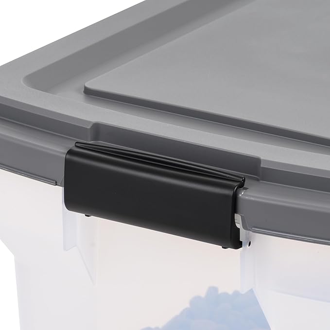 IRIS USA Dog Food Storage Container 40 lbs, Attachable Wheels, & Included...